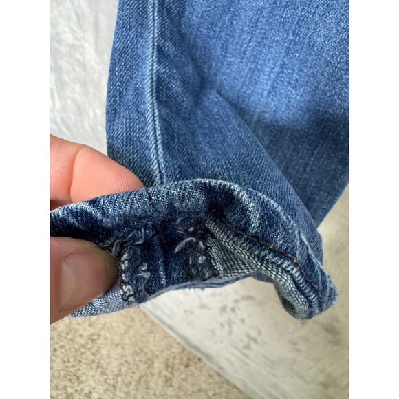 Hudson Tally Crop Skinny Jean Womens 26 Medium Blue Distressed Denim Low Rise - Picture 5 of 12